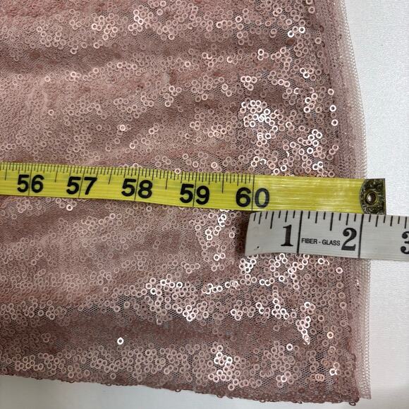 Adrianna Papell Blush Sequin Popover Sleeveless Maxi Gown 6 - Picture 7 of 11